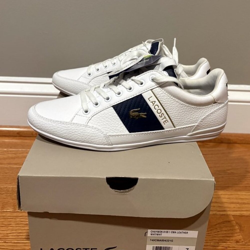 Lacoste Chaymon leather Sneakers white and blue
